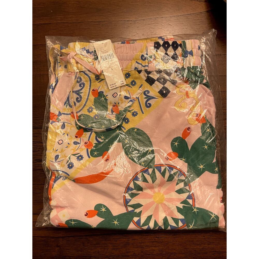NWT Anthropologie Maeve Straight-Leg‎ Pull-on Silk Pants, Women's Size S - Picture 5 of 7